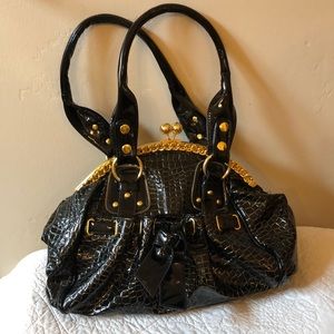 Black and gold handbag.